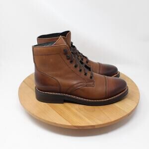 Thursday Boot Boots Mens 7.5 Captain Lace Up Cap Toe Leather Brown Goodyear Welt